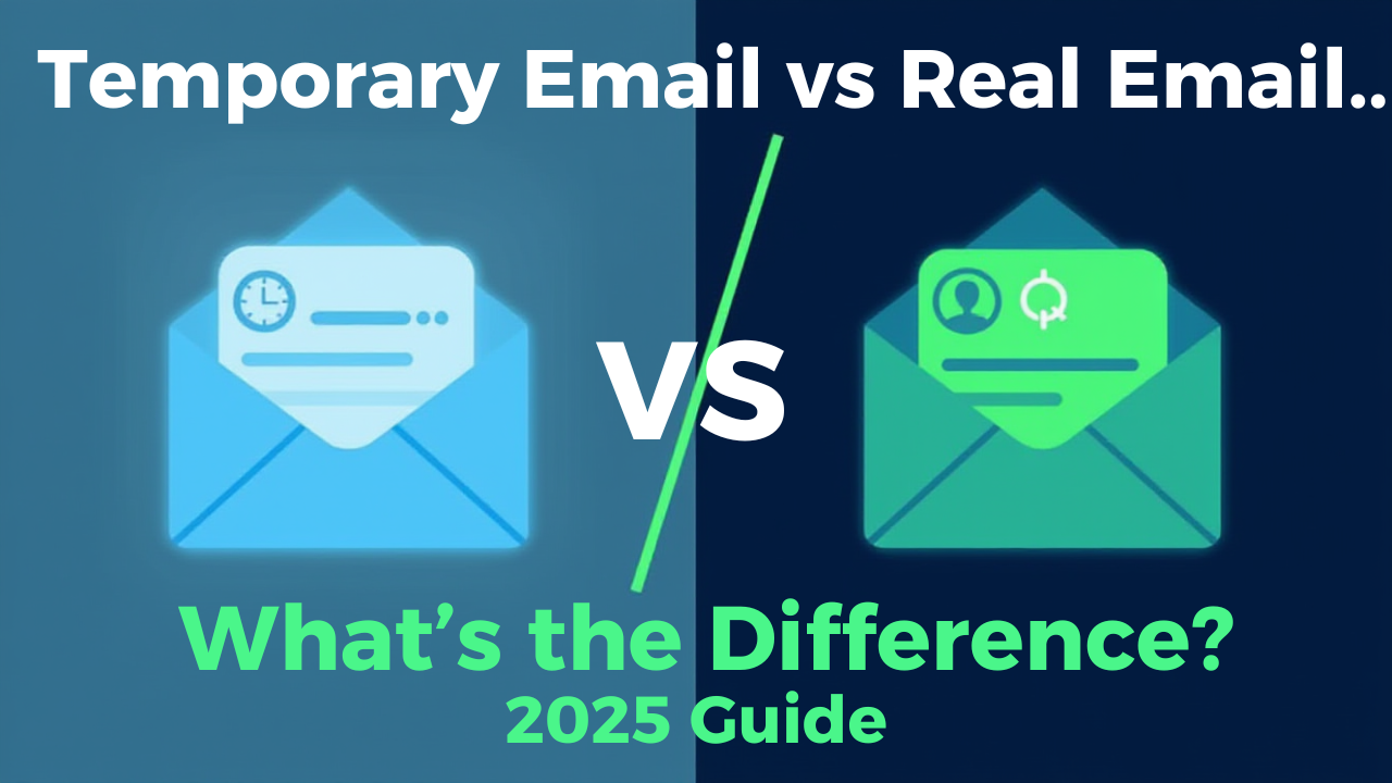 Temporary Email vs Real Email – What’s the Difference? Complete 2025 Guide
